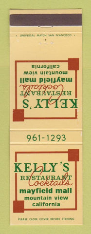 Matchbook Cover - Kelly's Restaurant Mountain View CA