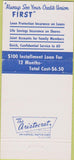 Matchbook Cover - State Central Credit Union Milwaukee WI 30 Strike