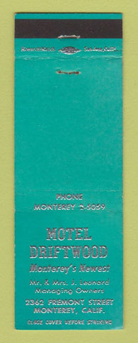 Matchbook Cover - Motel Driftwood Monterey CA