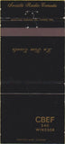 Matchbook Cover - CBEF Radio Windsor ON WEAR 30 Strike