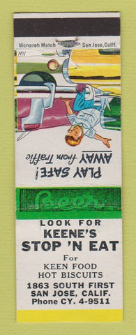 Matchbook Cover - Keene's Stop n Eat San Jose CA