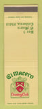Matchbook Cover - El Macero Country Club CA