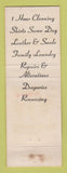 Matchbook Cover - Carson's Martinizing Dry Cleaning Oakland CA