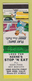 Matchbook Cover - Keene's Stop n Eat San Jose CA