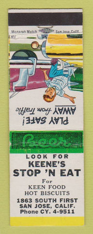 Matchbook Cover - Keene's Stop n Eat San Jose CA