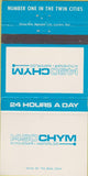 Matchbook Cover - 1490 CHYM Kitchener Waterloo 30 Strike