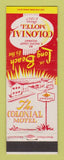 Matchbook Cover - Colonial Motel Long Beach CA