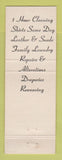 Matchbook Cover - Carson's Martinizing Dry Cleaning Oakland CA