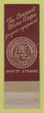 Matchbook Cover - Macwhyte Wire Rope Ruffridge Johnson Minneapolis MN 1946