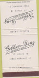 Matchbook Cover - Gebken Benz Mortuary St Louis MO 30 Strike