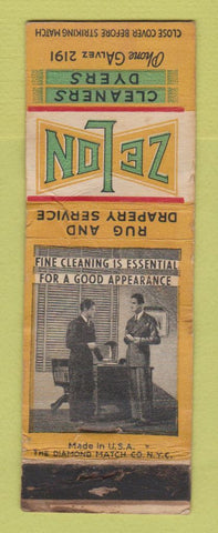 Matchbook Cover - ZeLon Cleaners Dyers POOR