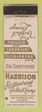 Matchbook Cover - Harrison Restaurant Chicago IL WORN