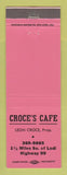Matchbook Cover - Croce's Cafe Lodi CA PINK