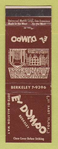 Matchbook Cover - El Dumpo Berkeley CA