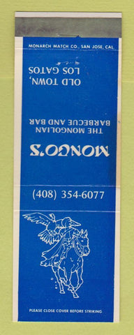Matchbook Cover - Mongo's Mongolian BBQ Los Gatos CA