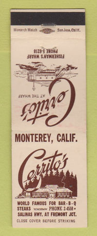 Matchbook Cover - Cerrito's Restaurant Monterey CA