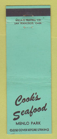 Matchbook Cover - Cook's Seafood Menlo Park CA