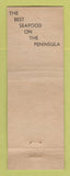 Matchbook Cover - Cook's Seafood Menlo Park CA