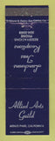 Matchbook Cover - Allied Arts Guild Menlo Park CA