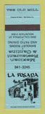 Matchbook Cover - La Posada Mexican Restaurant Mountain View CA