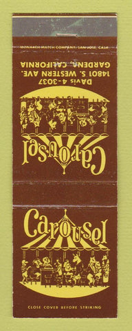 Matchbook Cover - Carousel Restaurant Gardena CA