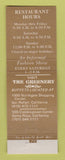 Matchbook Cover - Camino Room Restaurant Mountain View CA