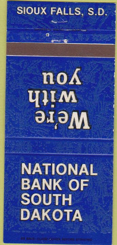 Matchbook Cover - Bank of South Dakota Sioux Falls SD 30 Strike