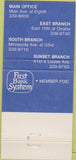 Matchbook Cover - Bank of South Dakota Sioux Falls SD 30 Strike