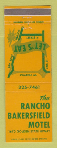 Matchbook Cover - Rancho Bakersfield Motel CA