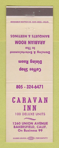 Matchbook Cover - Caravan Inn Bakersfield CA