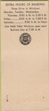 Matchbook Cover - Bank of Wisconsin Dells WI WEAR 30 Strike