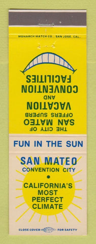 Matchbook Cover - San Mateo CA Tourism Convention Commerce