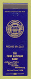 Matchbook Cover - 1st Nat. Bank Anderson Valley Cloverdale Gualala Healdsburg CA