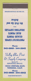 Matchbook Cover - Valley Blue Print Supply Tarzana CA