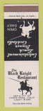 Matchbook Cover - The Black Knight Restaurant Costa Mesa CA