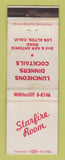 Matchbook Cover - Starfire Room Restaurant Los Altos CA WEAR