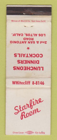 Matchbook Cover - Starfire Room Restaurant Los Altos CA WEAR