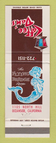 Matchbook Cover - Coffee Dan's Flying Bridge Room girlie Oceanside CA