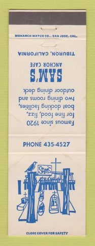 Matchbook Cover - Sam's Anchor Cafe Tiburon CA WEAR