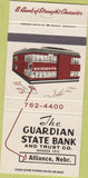 Matchbook Cover - Guardian State Bank Alliance NE 30 Strike
