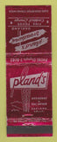 Matchbook Cover - Pland's Broadway Restaurant Oakland CA