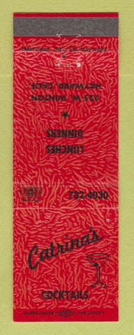 Matchbook Cover - Catrina's Restaurant Cocktails Hayward CA