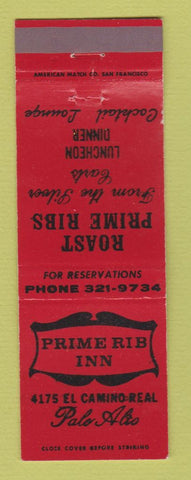 Matchbook Cover - Prime Rib Inn Palo Alto CA