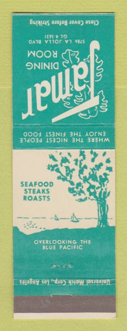 Matchbook Cover - Jamar Restaurant La Jolla? CA