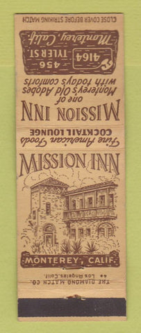 Matchbook Cover - Mission Inn Monterey CA WEAR