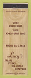 Matchbook Cover - Lucy's Restaurant Long Beach CA