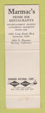 Matchbook Cover - Marmac's Restaurant Downey Lynwood CA