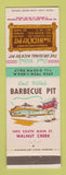 Matchbook Cover - Hick'ry Pit BBQ Walnut Creek Oakland Hayward San Leandro CA