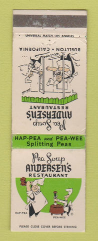 Matchbook Cover - Andersen's Pea Soup Restaurant Buellton CA WORN