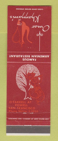 Matchbook Cover - Omar Khayyam's Restaurant San Francisco CA